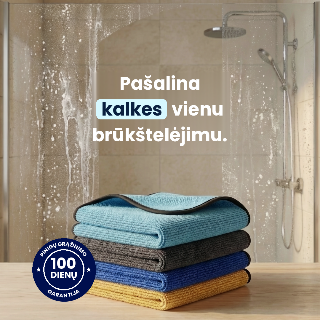 Pašalina kalkes vienu brūkštelėjimu – dušo kabina