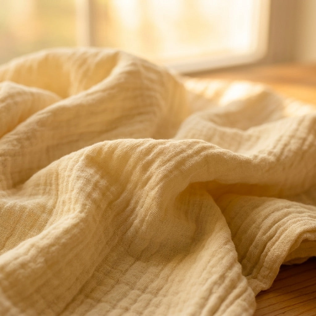 Yellow — 100% Cotton Muslin Blanket