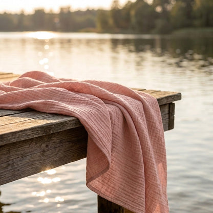 Pink — 100% Cotton Muslin Blanket