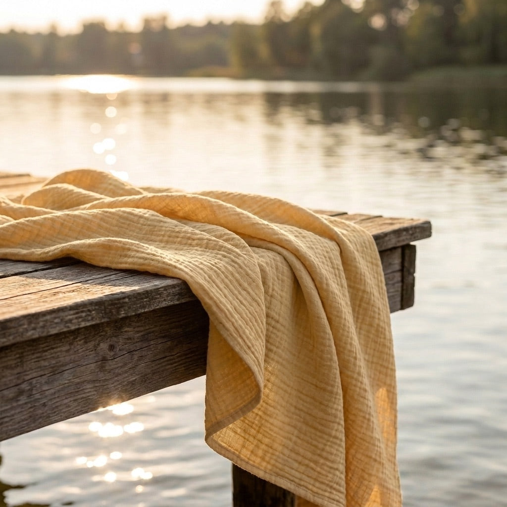 Yellow — 100% Cotton Muslin Blanket