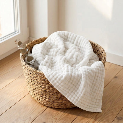 Off-White — 100% Cotton Muslin Blanket