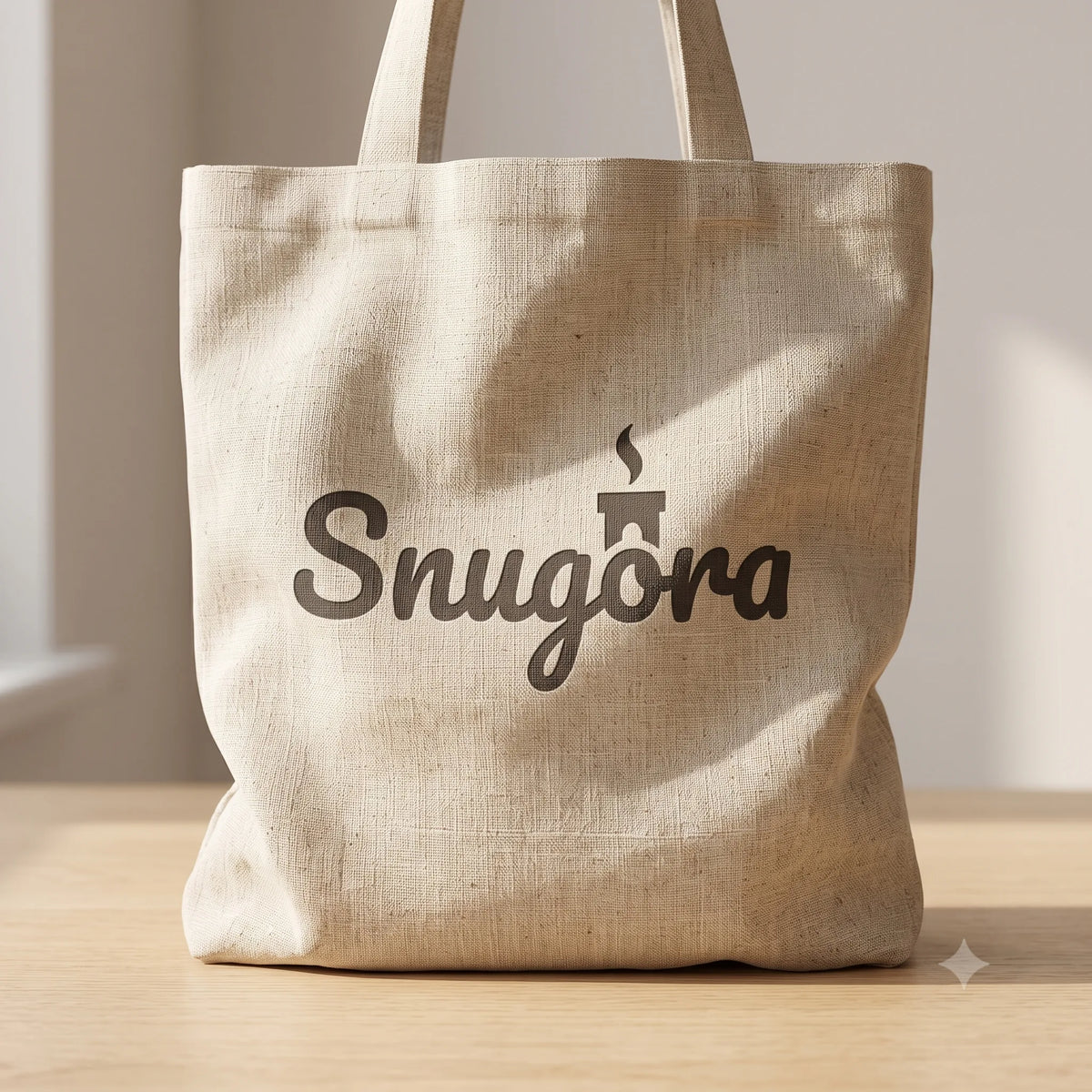 Snugora home textiles in a lived-in living room